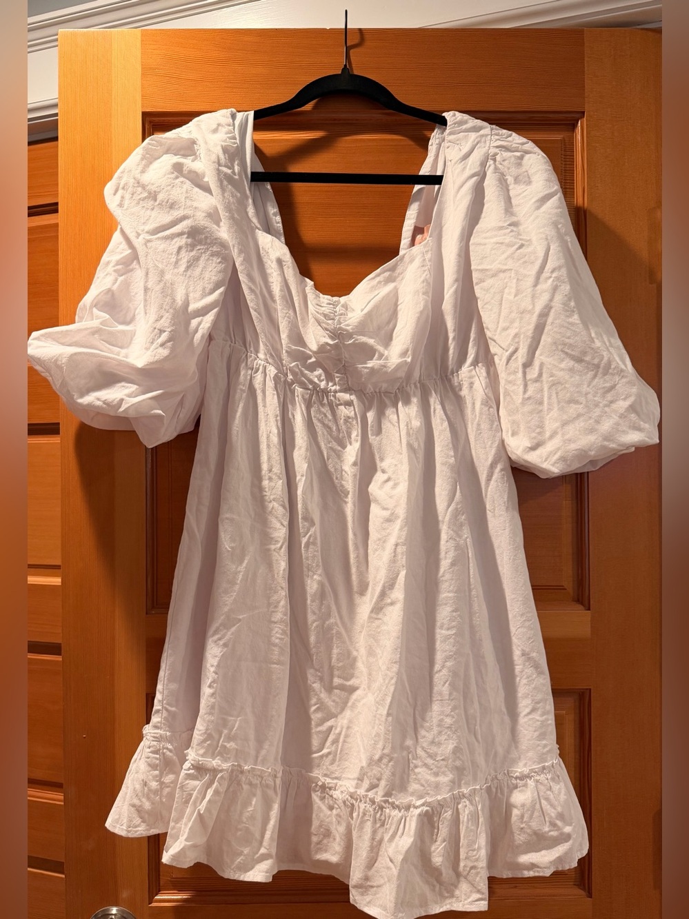 Show Me Your MuMu White Puff Sleeve Dress